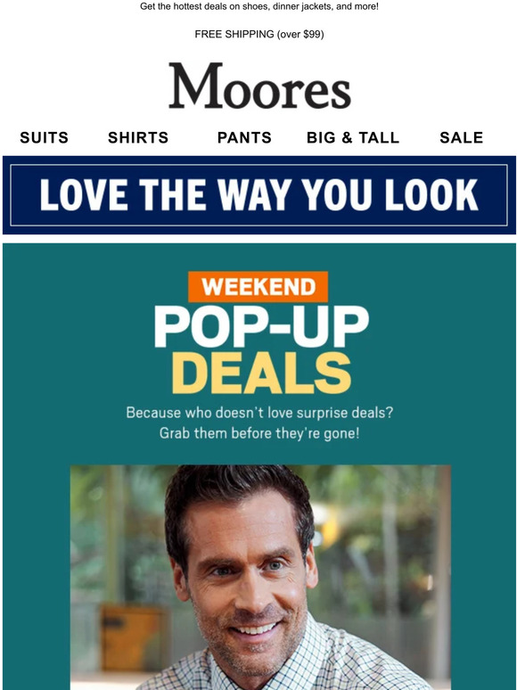 red shirt blue jeans