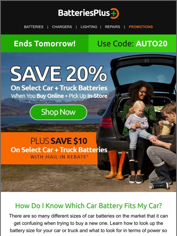 What battery fits my car? at Batteries Plus