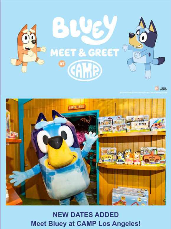 CAMP: Meet Bluey this Sunday at CAMP! | Milled