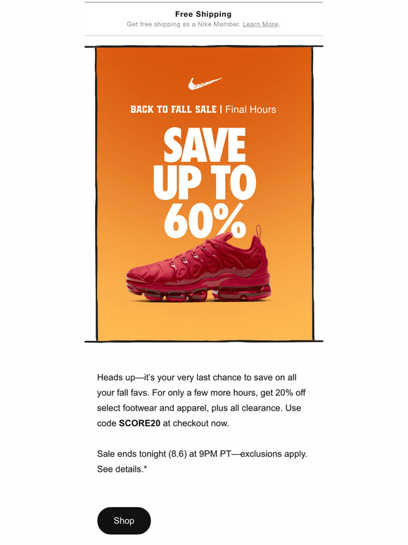 nike fall sale