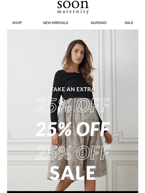 Extra 25% off SALE starts now!