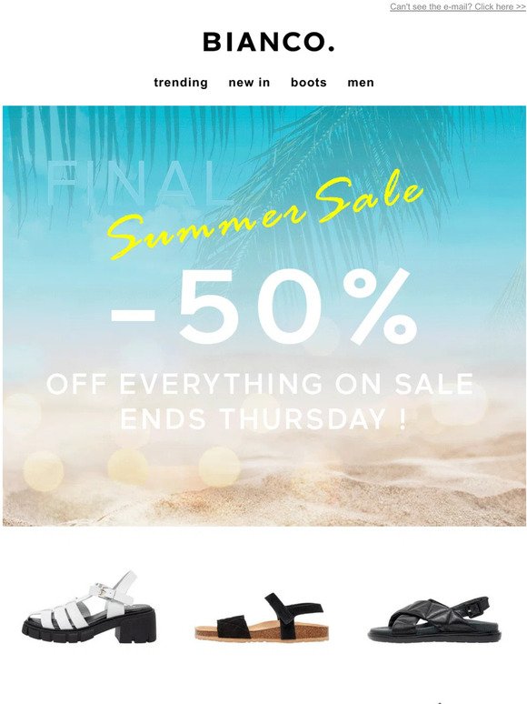 FINAL summer sale -50%