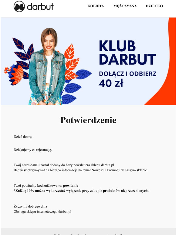 Darbut - zapis do newsletter