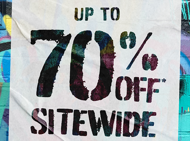 Up to 70% Off* Sitewide