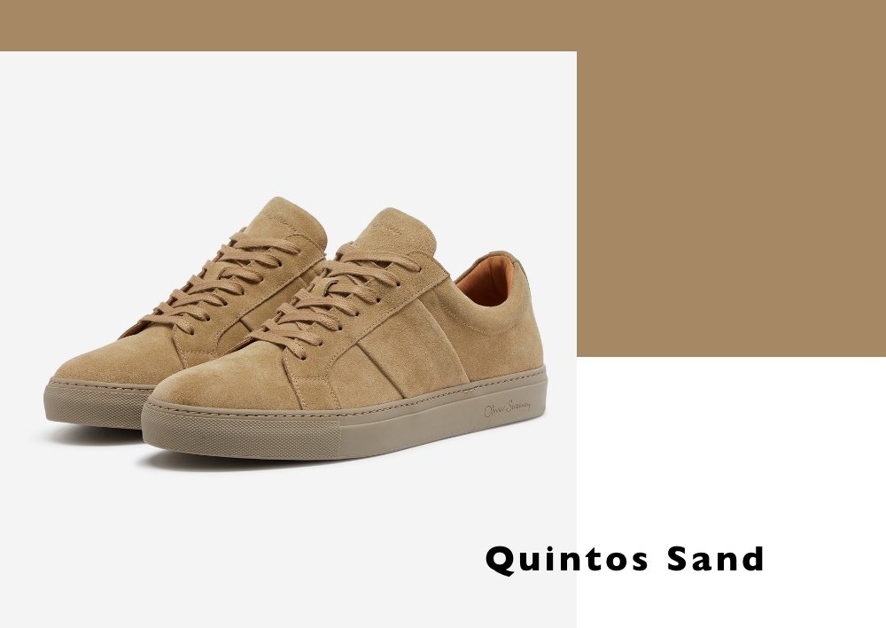 quintos sand suede trainers