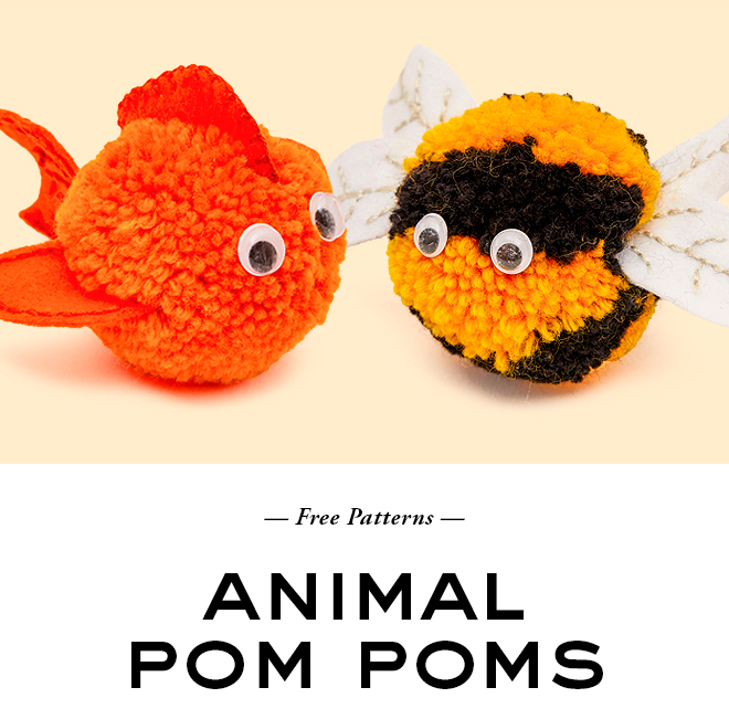 DMC Free Patterns Animal Pom Poms Milled