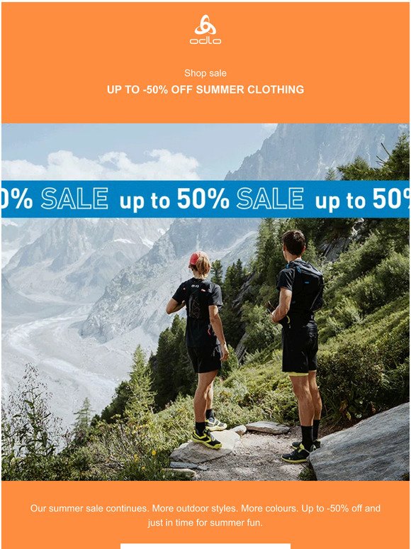 Up to -50% off summer clothing