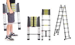 Leichte Teleskopleiter aus Aluminium Leichte Teleskopleiter aus Aluminium