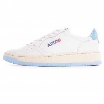 Action Shoes Low Leather - White/Sea Blue