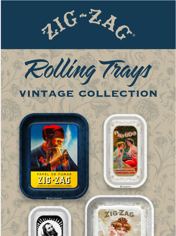 Zig Zag Rolling Papers Introducing Vintage ZigZag Rolling Trays Milled