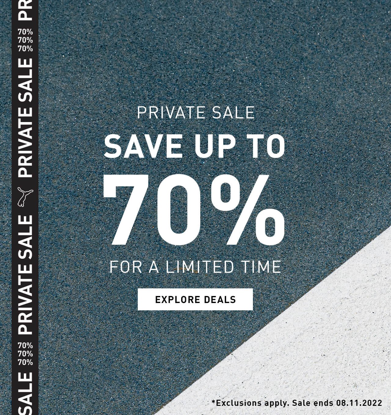 PRIVATE SALE | SAVE UP TO 70% FOR A LIMITED TIME | EXPLORE DEALS | *Exclusions apply. Sale ends 08.11.2022