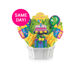 Confetti and Candles Bright Cookie Bouquet