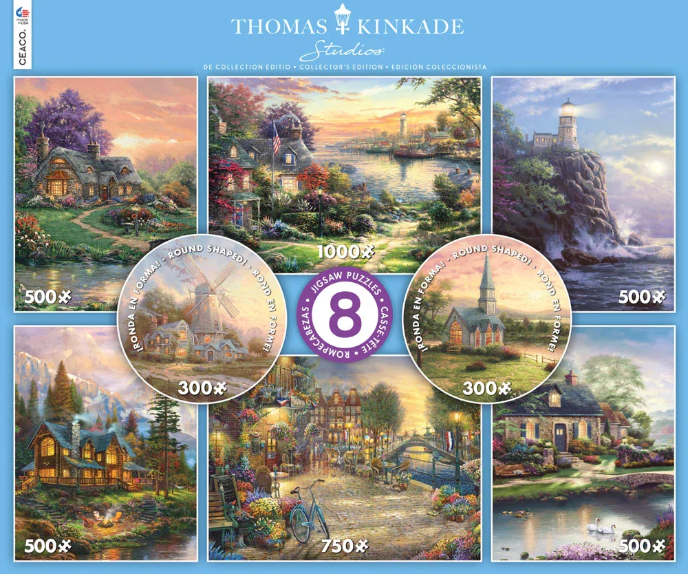 Thomas Kinkade 8-in-1 Puzzle Set