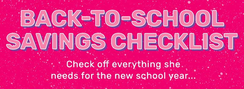 Back-To-School Savings Checklist