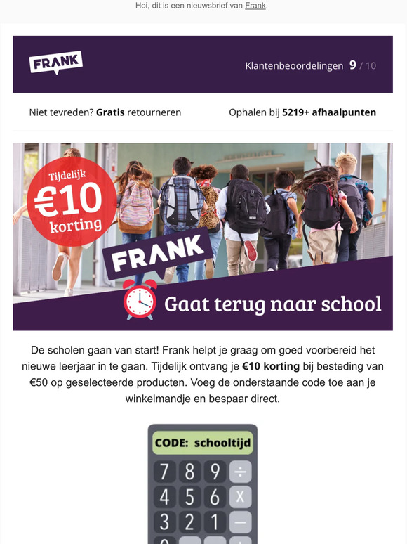 ⏰ Tijdelijk €10 korting