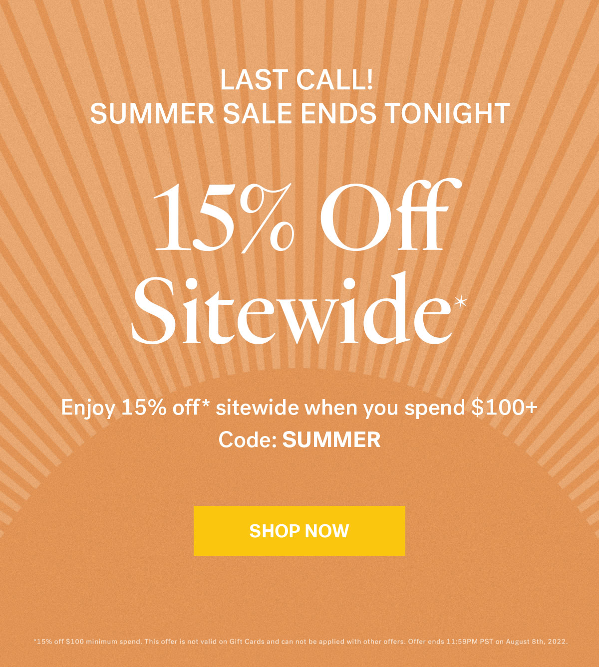 Last Chance Summer Sale