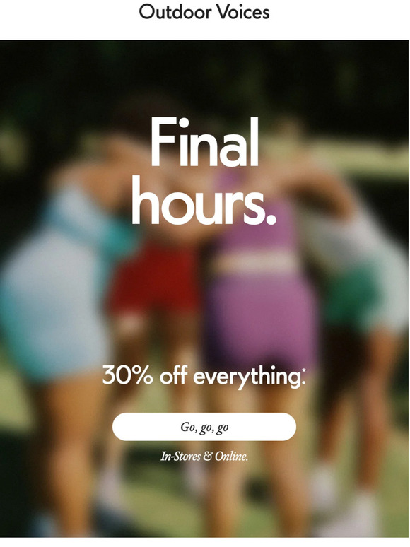 Outdoor Voices Sale — Final Hours Milled