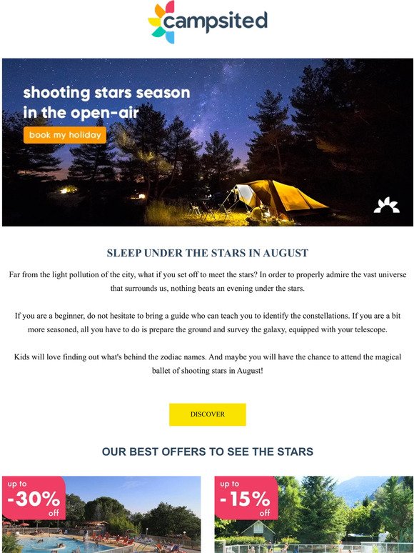 Discover our best offers to experience the shooting stars season! 🌠