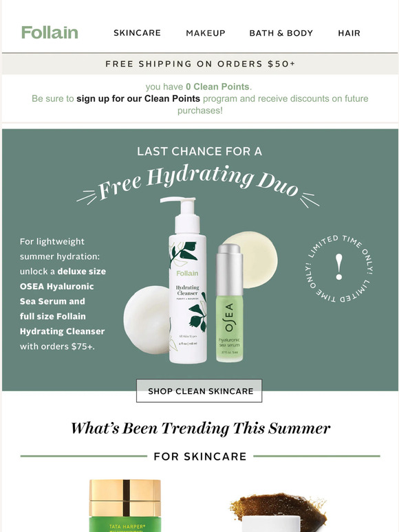 What's trending this summer☀️ with a Free Hydrating Duo!
