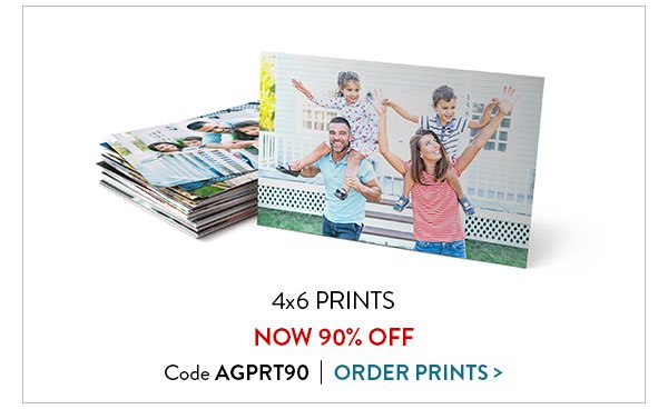 4 by 6 prints are now 90 percent off with code AGPRT90.  Click to shop prints