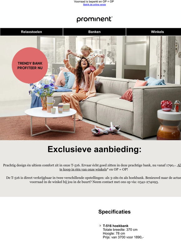 Onze T-516 is vanaf nu éxtra voordelig