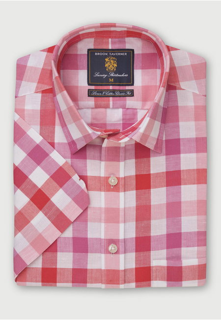 Raspberry and Rose Bold Check Short Sleeve Shirt