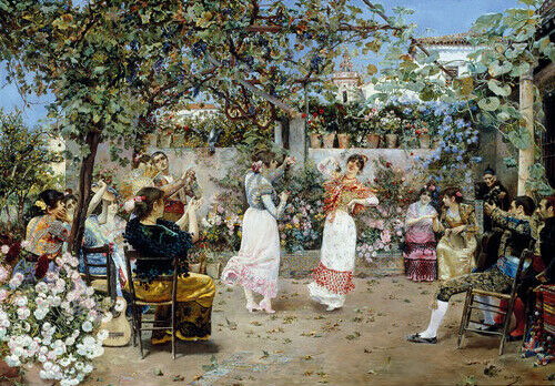 A Fiesta on a Sevillan Terrace wooden Jigsaw Puzzle