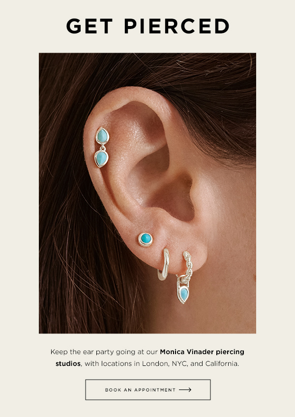 Monica Vinader New Ear Chains, Gem Studs + More Milled