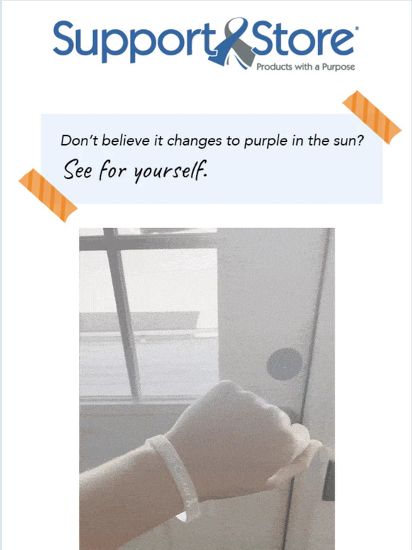 Watch this wristband magically change color