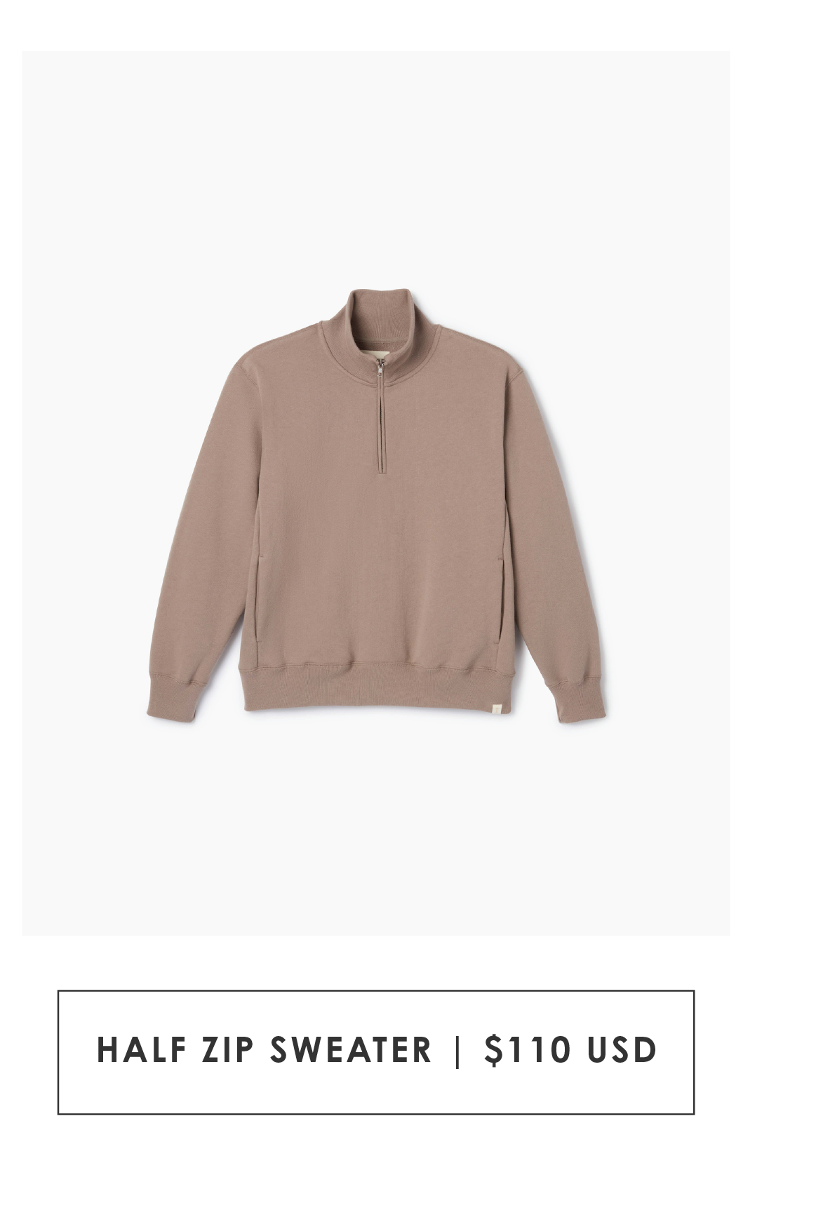 Half Zip Sweater | $110 USD
