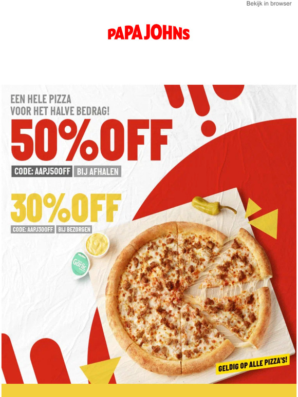 Laatste Dag: 30-50% korting!🍕