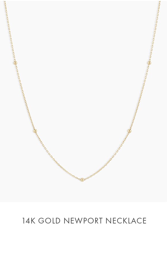 14k gold newport necklace