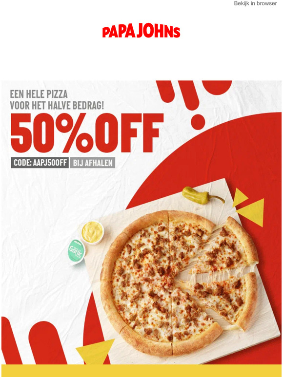 30-50% KORTING OP PIZZA'S 🍕 📢