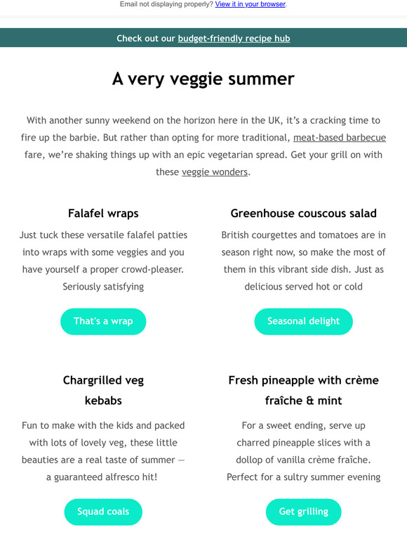 the jamie oliver shop Falafel wraps, chargrilled veg kebabs & griddled