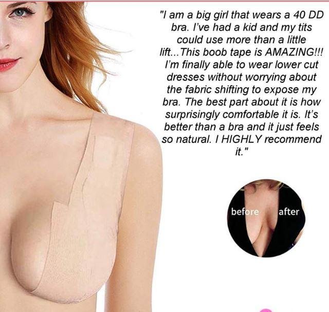 Oz Resort: Gone Bra - The Ultimate Breast Lift Tape - Medically designed  not to stick to skin