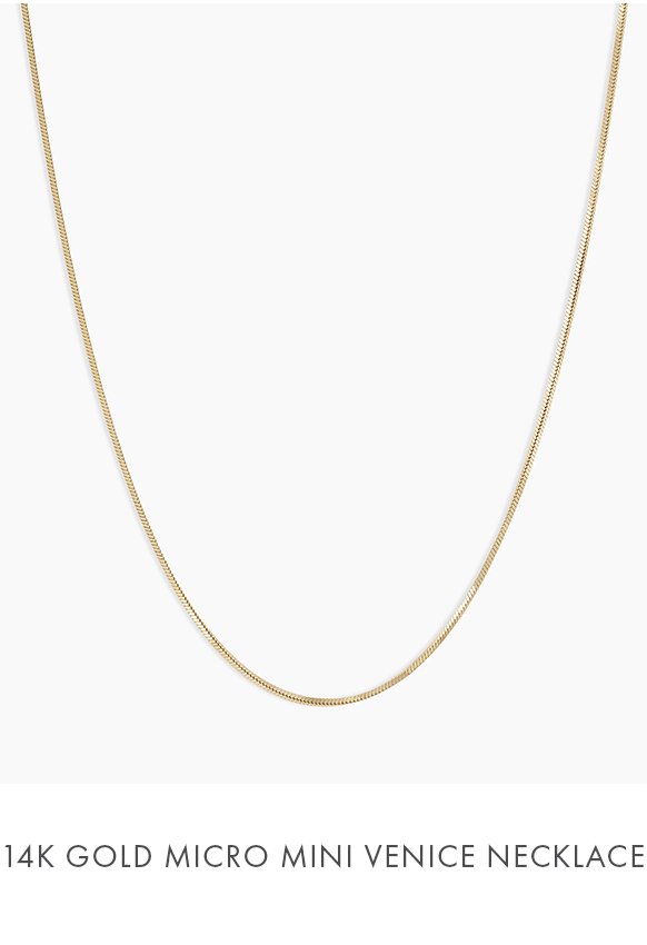 14k gold micro mini venice necklace