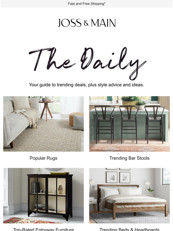 Joss & Main Email Newsletters Shop Sales, Discounts, and Coupon Codes