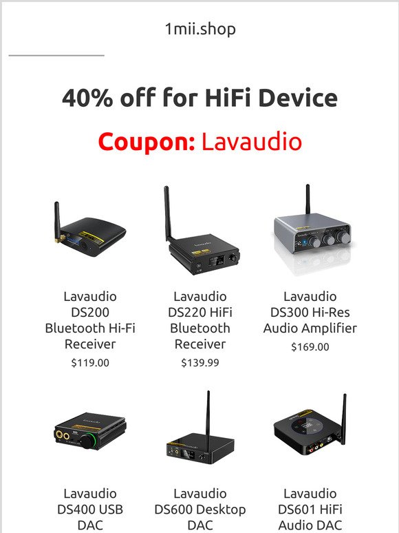 All for audiophiles - 40% off for HiFi DAC &Amps !!!