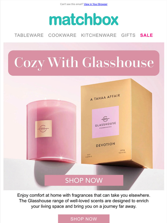 matchbox Relax after hours with NEW Glasshouse Fragrances Milled