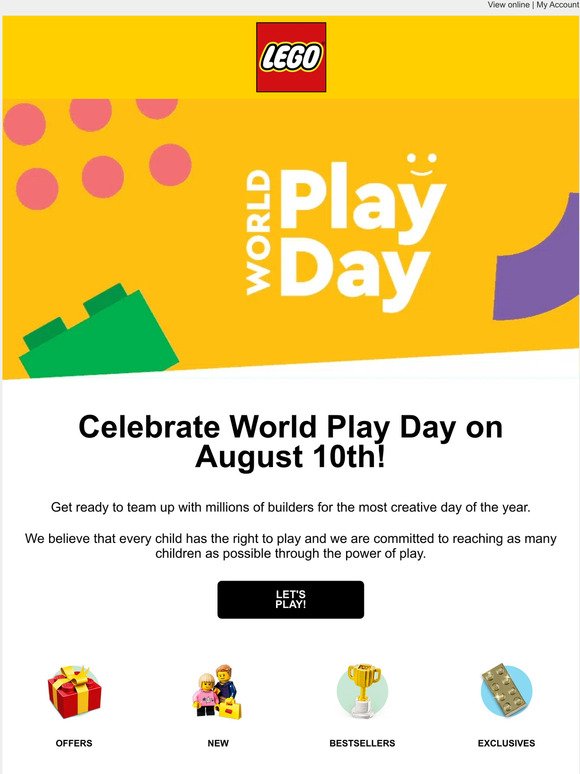 LEGO World Play Day is coming! Milled