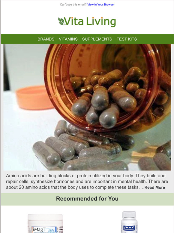 Vita Living Benefits Of Amino Acids Milled