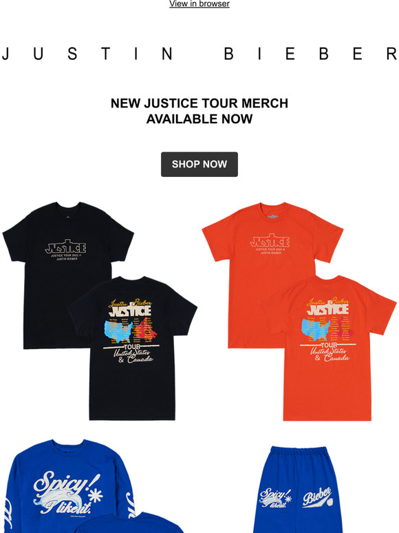 New Justice Tour Merch
