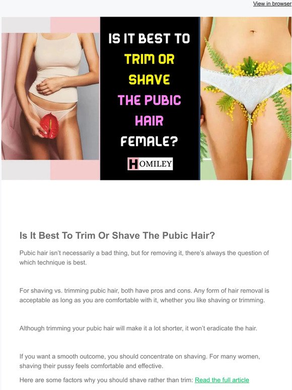 Why you should cut your pubic hair | HealthShots