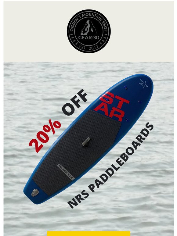20% OFF inflatable paddleboards 🌊