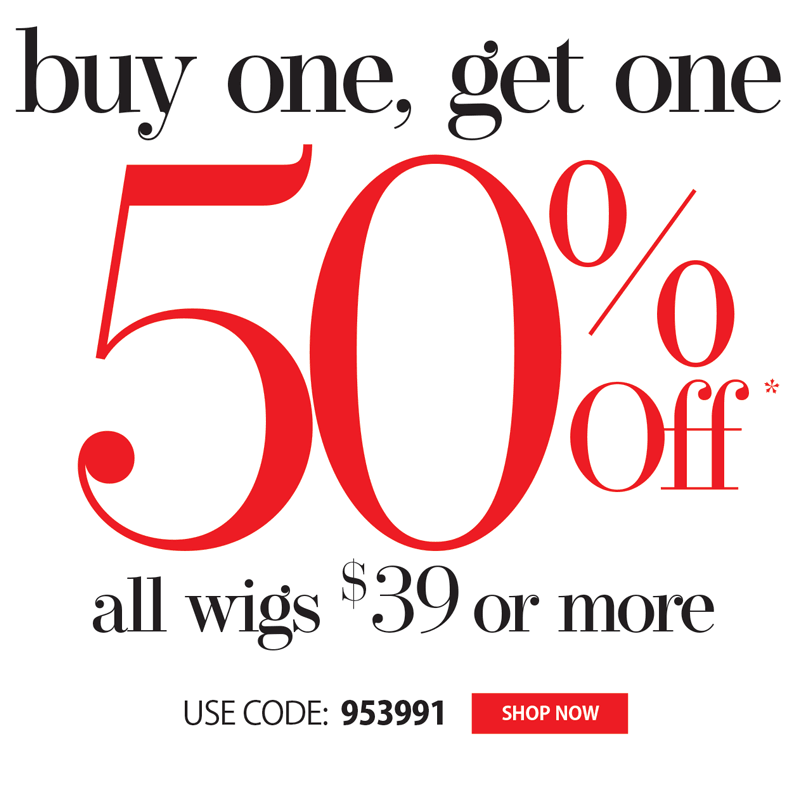 BUY ONE WIG, GET ONE WIG 50% OFF