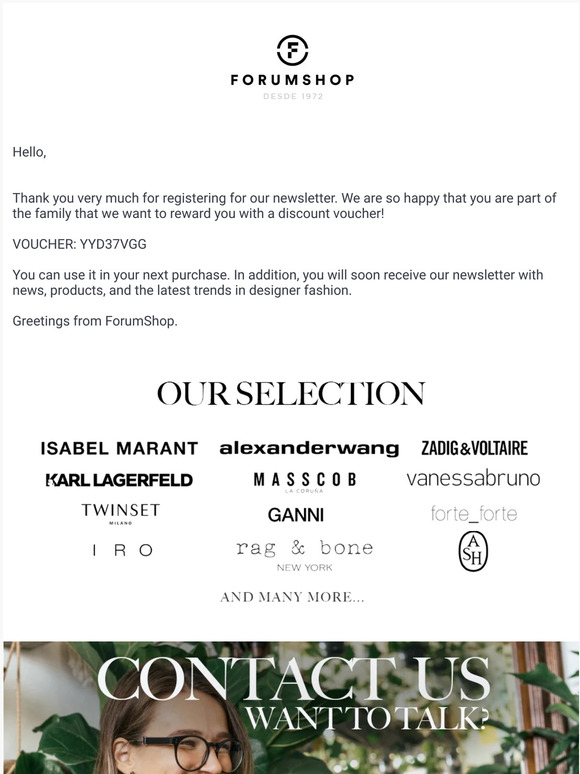 [Forumshop Palma] Newsletter voucher