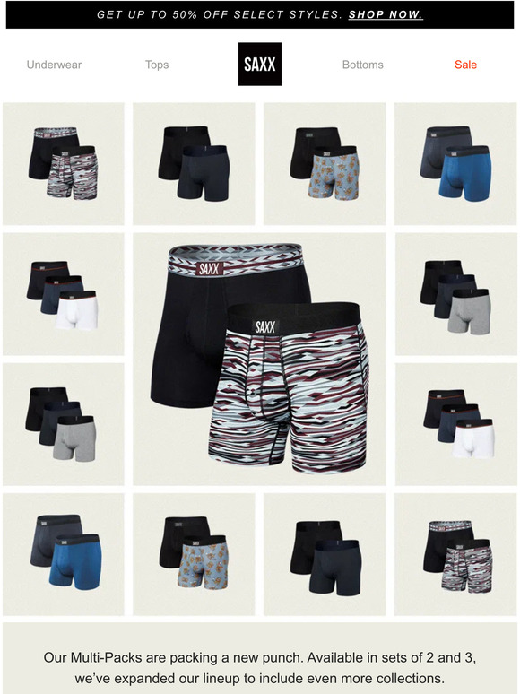 SAXX Underwear Email Newsletters Shop Sales, Discounts, and Coupon Codes