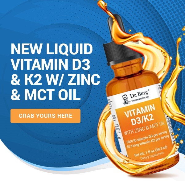 Dr Berg 👉 NEW Liquid Vitamin D3 & K2 with Zinc & MCT Oil Milled