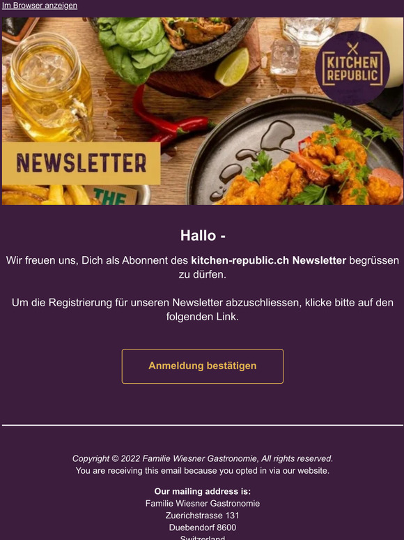 Bitte bestätigen Sie Ihre Anmeldung zum Newsletter