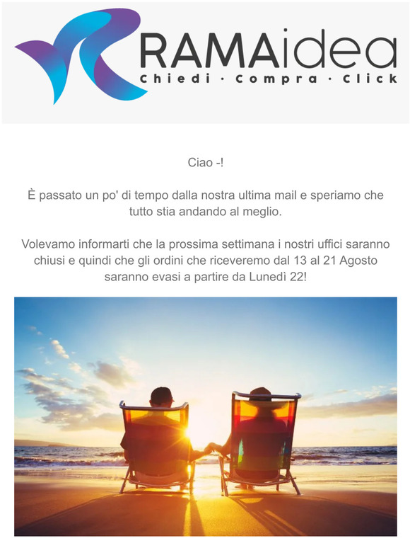 Ciao —, ecco qui le date di chiusura estiva! 🐬